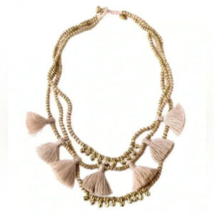 Bluma Project Luna Beaded and Tassled Necklace